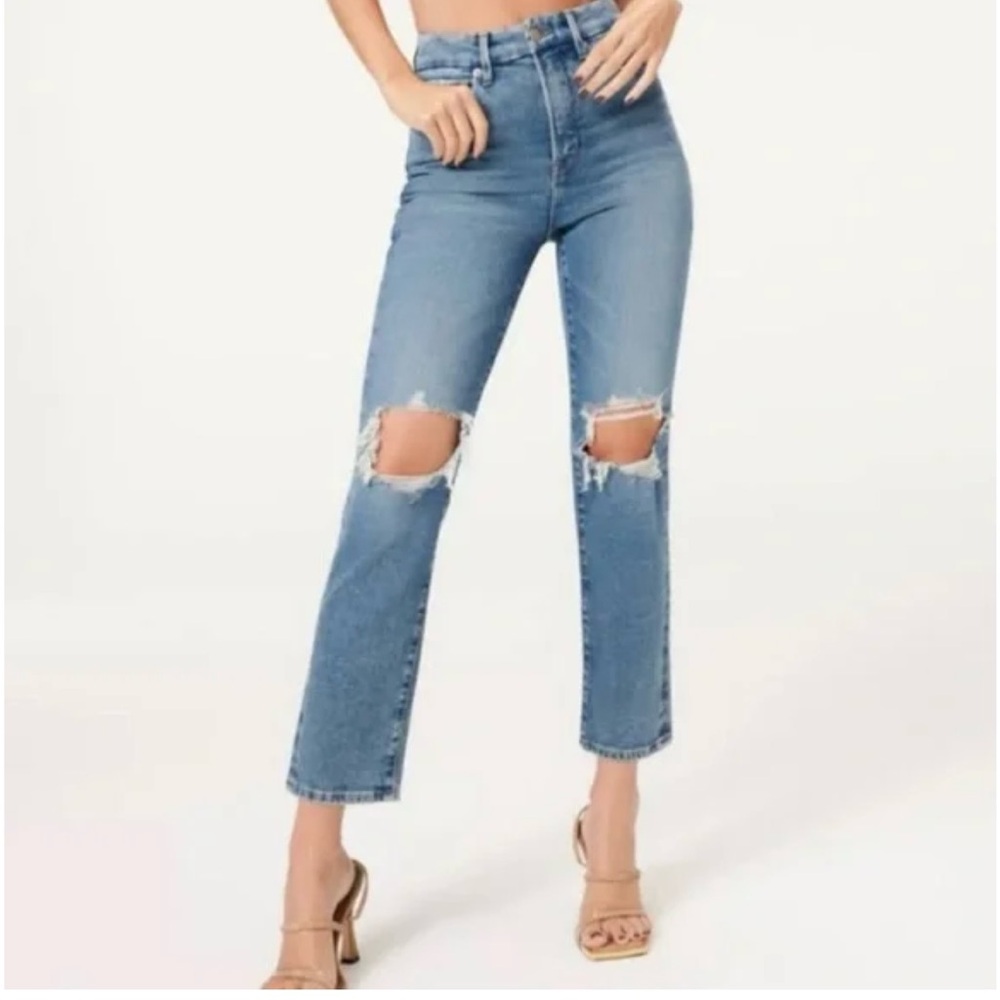 GOOD AMERICAN NWOT Good Vintage High Rise Straight Leg Denim Jeans Size 8 / 29